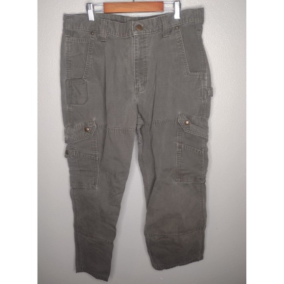 Carhartt Pants Carhartt Mens Ripstop Cargo Work Pants Green Thick Workwear Outdoor C Poshmark